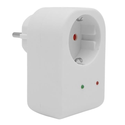PowerMaster PM-18521 Durum Ledli Akım Korumalı Tekli Priz 16 Amper - 3500 Watt Tekli Beyaz