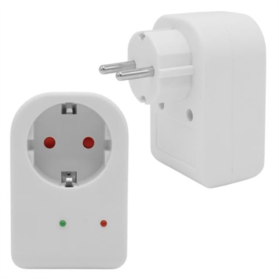 PowerMaster PM-18521 Durum Ledli Akım Korumalı Tekli Priz 16 Amper - 3500 Watt Tekli Beyaz