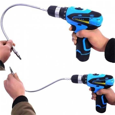 PowerMaster PM-20507 Esnek Bükülebilir Matkap Uzatma Hortumu 1/4 Bits Ucu 400mm