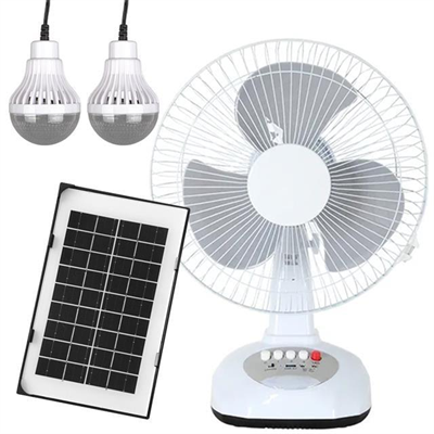 PowerMaster PM-22009 3 Kademeli Şarjlı - Solarlı Fan Vantilatör Ampul - Ledli - Powerbank
