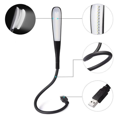 PowerMaster PM-24561 14 Ledli Siyah Esnek Usb Led Lamba