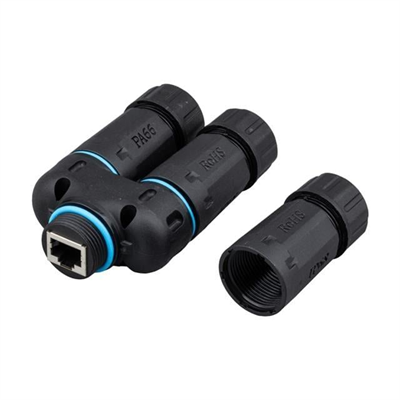 PowerMaster PM-24590 Dişi - 2x Dişi IP68 Su Geçirmez RJ45 Konnektör