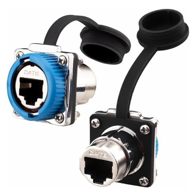 PowerMaster PM-24597 Dişi - Dişi IP68 Su Geçirmez Metal RJ45 Konnektör