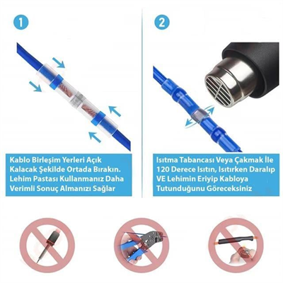 PowerMaster PM-24703 Dahili Lehimli Mühür Makaron 300 Adet 4 Boy Isıyla Daralan Kablo Koruması