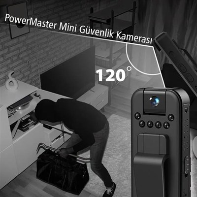 PowerMaster PM-24941 L7 Cep Vücut Tipi Güvenlik Kamerası 1080P Oynar Başlıklı Video ve Ses Kaydedici