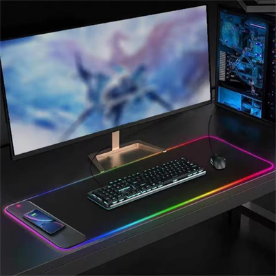 PowerMaster PM-25115 XL RGB Gaming Mouse Pad Wireless Telefon Şarj Destekli 14 Modlu