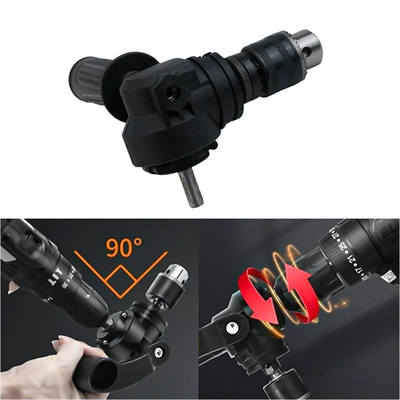 PowerMaster PM-26256 Mandrenli 90 Derece Açılı Universal Matkap Başlık Seti Adaptörü