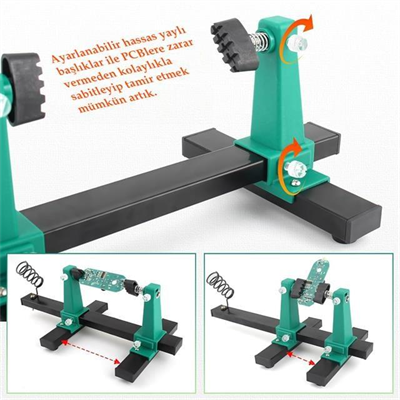 PowerMaster PM-26594 Ayarlanabilir PCB Levha Board Tutucu Havya Tamir Standı