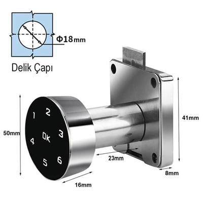 PowerMaster PM-26730 Çekmece Dolap Kilidi Dijital Numaralı Standart