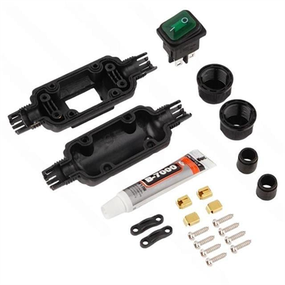 PowerMaster PM-26935 Su Geçirmez Siyah Kablo Switch 4 Pin