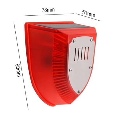 PowerMaster PM-26952 Köpek Silah Sesli Hayvan Kovucu Alarm Cihazı Sadece Gece Çalışır Solar Panelli