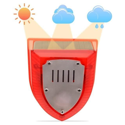 PowerMaster PM-26952 Köpek Silah Sesli Hayvan Kovucu Alarm Cihazı Sadece Gece Çalışır Solar Panelli