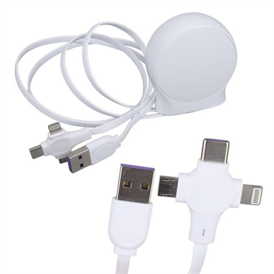 PowerMaster PM-27143 1 Metre Makaralı 3In1 Şarj Kablosu (Lightning - TYPE-C - Micro USB)