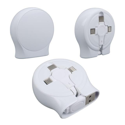 PowerMaster PM-27143 1 Metre Makaralı 3In1 Şarj Kablosu (Lightning - TYPE-C - Micro USB)