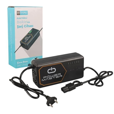 PowerMaster PM-31801 60 Volt - 20 Amper IEC C15 Dişi Uçlu Kapasite Göstergeli Elektrikli Bisiklet Şarj Akü Cihazı (ADJ160-01)