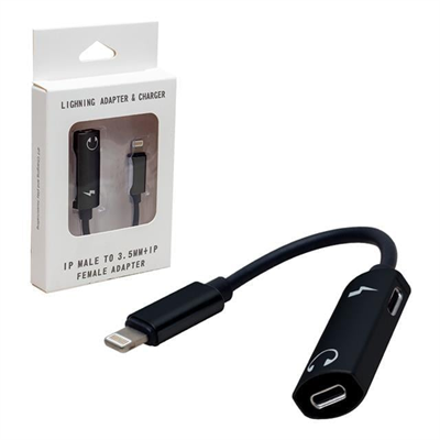 PowerMaster PM-3770 2in1 Lightning Girişli Şarj Ve Kulaklık Çevirici Kablo