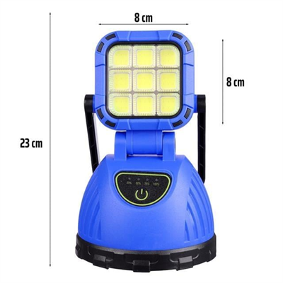 PowerMaster PM-8033C 6 Modlu EL Feneri Ve Işıldak Acil Durum Lambası 9 Cob Ledli Solar Şarjlı