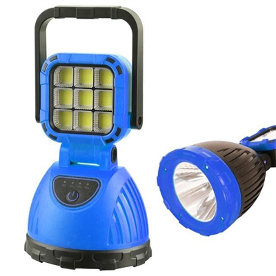 PowerMaster PM-8033C 6 Modlu EL Feneri Ve Işıldak Acil Durum Lambası 9 Cob Ledli Solar Şarjlı