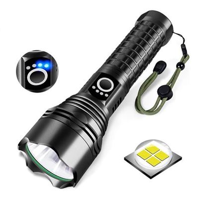 PowerMaster RELAX-30 P50 Su Geçirmez Zoomlu Flash Özellikli Şarjlı Metal Kasa Profesyonel El Feneri