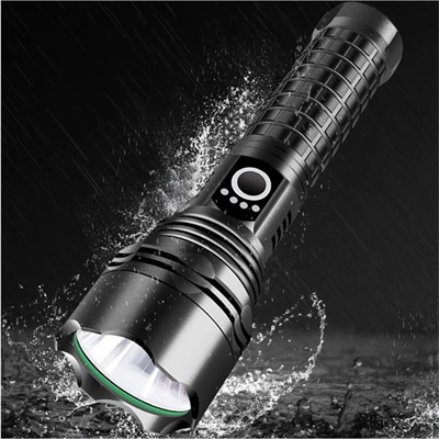 PowerMaster RELAX-30 P50 Su Geçirmez Zoomlu Flash Özellikli Şarjlı Metal Kasa Profesyonel El Feneri