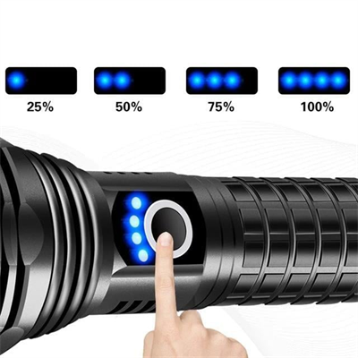 PowerMaster RELAX-30 P50 Su Geçirmez Zoomlu Flash Özellikli Şarjlı Metal Kasa Profesyonel El Feneri