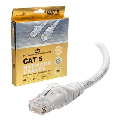 Powermaster  PM-7959 Gri Cat5 3 Metre Ethernet Network Kablosu