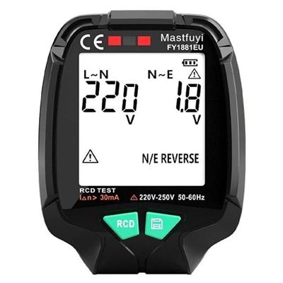Powermaster (30V - 250V) Tam Ekran Soket Test Cihazı PM-20400