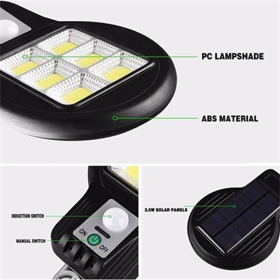 Powermaster CL-182-6 Hareket Sensörlü 48 COB Ledli Solar Sokak Lambası