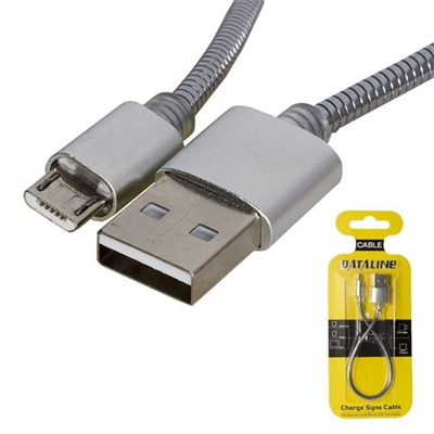 Powermaster Dataline Micro Serisi Örgülü Kısa Şarj Kablosu