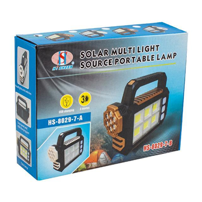 Powermaster HS-8029-7-A 3 Modlu 54 Smd Ledli Taşınabilir Solar Lamba