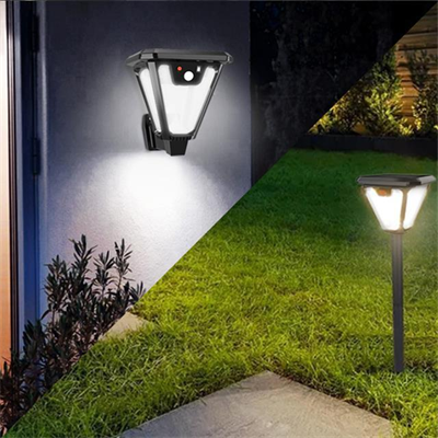 Powermaster HS-V83 Solar Panelli 3 Modlu Kumandalı Hareket Sensörlü 100 SMD Ledli Şarjlı Duvar ve Bahçe Lambası