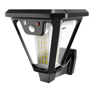 Powermaster HS-V83 Solar Panelli 3 Modlu Kumandalı Hareket Sensörlü 100 SMD Ledli Şarjlı Duvar ve Bahçe Lambası