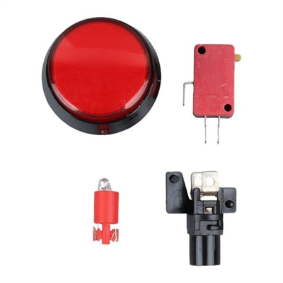 Powermaster IC-180J-1 Atari Butonu 12V Ledli Kafa Çapı 32mm Delik Çapı 24mm