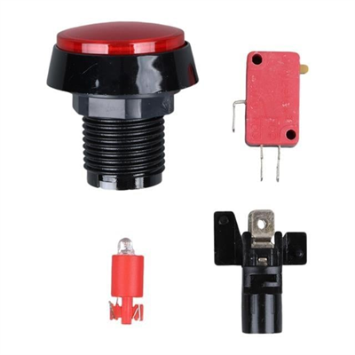 Powermaster IC-180J-1 Atari Butonu 12V Ledli Kafa Çapı 32mm Delik Çapı 24mm