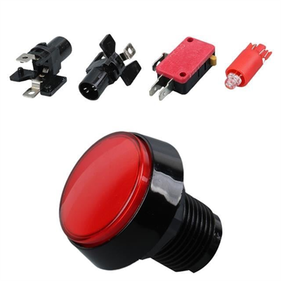 Powermaster IC-180J-1 Atari Butonu 12V Ledli Kafa Çapı 32mm Delik Çapı 24mm
