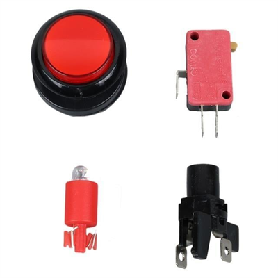 Powermaster IC-180J-1 Atari Butonu 12V Ledli Kafa Çapı 24mm Delik Çapı 24mm