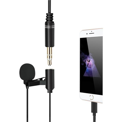 Powermaster JH-041-A Cep Telefonu için Ligthning Girişli Youtuber Yaka Mikrofonu