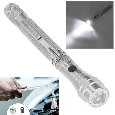 Powermaster MX-2808 Mıknatıslı 360 Derece Döner Başlıklı 3 Ledli Beyaz Işık El Feneri