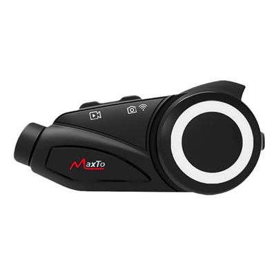 Powermaster Maxto M3 1080P Kameralı Motosiklet Bluetooth Intercom Kulaklık (6 Kişi Destekli)