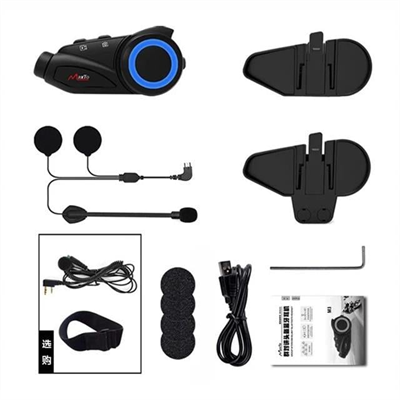 Powermaster Maxto M3 1080P Kameralı Motosiklet Bluetooth Intercom Kulaklık (6 Kişi Destekli)
