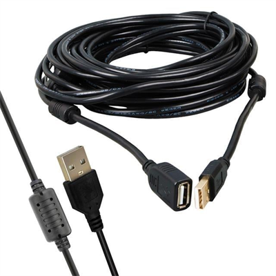 Powermaster PM-11955 10 Metre USB-A 2.0 Dişi Erkek Uzatma Kablosu Siyah