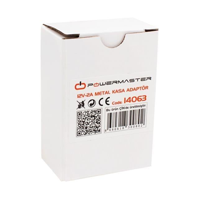 Powermaster PM-14063 12 Volt - 2 Amper - 24 Watt Metal Kasa Adaptör