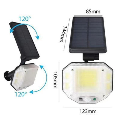 Powermaster PM-14917 Sensörlü Kumandalı 3 Kademeli Solarlı Bahçe Aydınlatma Lambası