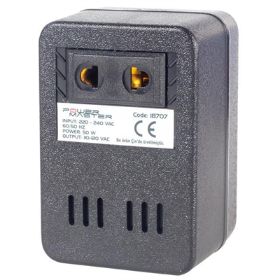 Powermaster PM-18707 220V-110V 50Va Ac/Ac Dönüştürücü Transformatör