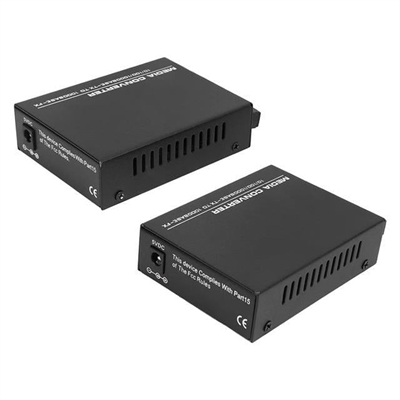Powermaster PM-22107 1000 Mbps 3 Km Single Mode Fiber Optik Ethernet Medya Dönüştürücü