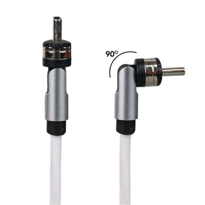 Powermaster PM-25905 Beyaz 3in1 (Type C- Lightning-Micro Usb) Manyetik Uç Taşınabilir Şarj Kablosu