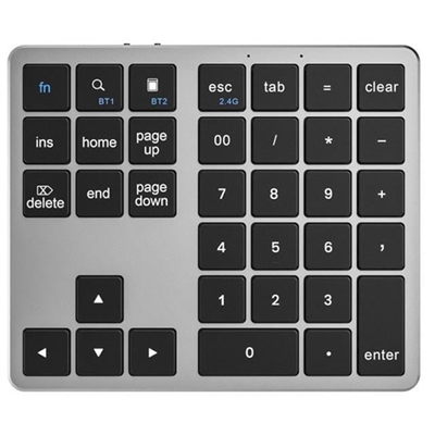 Powermaster PM-26595 Mini Gri Bluetooth 5.2 Kablosuz 35 Tuş Klavye Genişletme Sayı Bloğu