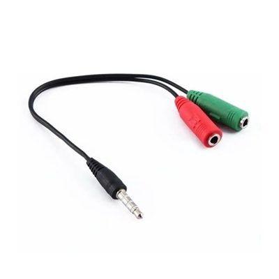 Powermaster PM-2697 3.5 Mm Stereo Erkek Kulaklık 3 Çizgili + 2 X Stereo Dişi Mikrofon Hoparlör Çoklayıcı Kablo