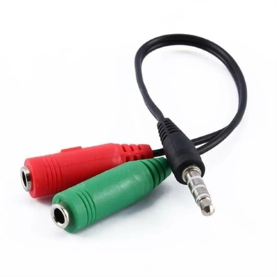 Powermaster PM-2697 3.5 Mm Stereo Erkek Kulaklık 3 Çizgili + 2 X Stereo Dişi Mikrofon Hoparlör Çoklayıcı Kablo