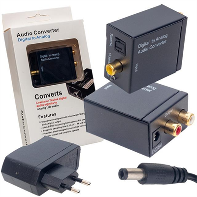 Powermaster PM-32145 Dijital Optik Ses To RCA Audio Çevirici Konverter